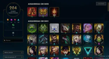 Conta LoL 235 skins