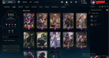 Conta LoL 235 skins