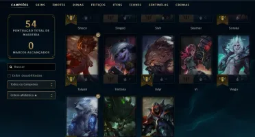 Conta mestre LOL barata