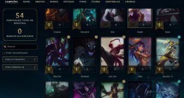 Conta mestre LOL barata
