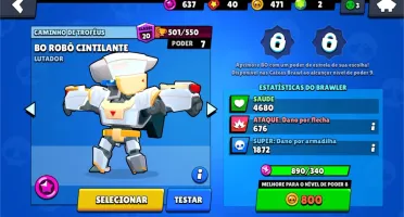 Conta de Brawl Stars com 14k de troféus