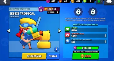 Conta de Brawl Stars com 14k de troféus