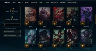 Mestre com 60 Champs e 16 Skins ( 35 PDL )