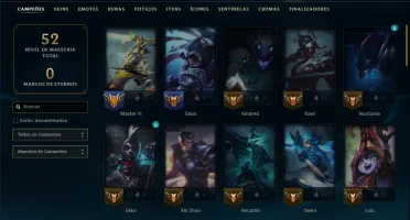Mestre com 60 Champs e 16 Skins ( 35 PDL )