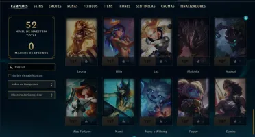Mestre com 60 Champs e 16 Skins ( 35 PDL )