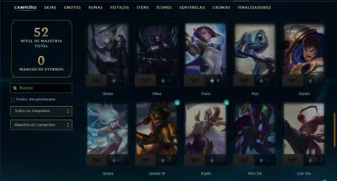 Mestre com 60 Champs e 16 Skins ( 35 PDL )