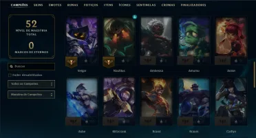 Mestre com 60 Champs e 16 Skins ( 35 PDL )