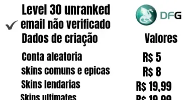 Contas smurfs lol lvl 30