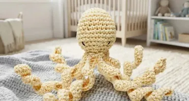 Polvo Pequeno Amarelo Amigurumi