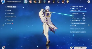 Conta Genshin - AR44:  Ayato + Zhongli + Tighnari