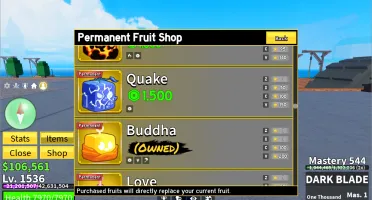 Conta Blox Fruits Lvl 1500+Dragon, Buddha, Light E Dark Perm