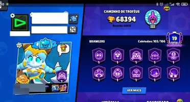 Conta De Brawl Stars À Venda! (68K+ Troféus | 443 Sk