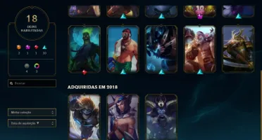 LOL (CONTA UNRANKED MAIN SUPORTE, SEASON PASSADA GOLD 2)