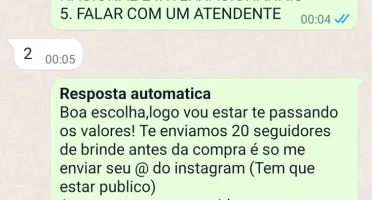 Robô de vendas, mensagem automática no PV do whatsapp
