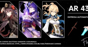 AR 43 Hutao + Lança Paimon / Raiden Shogun e Jean