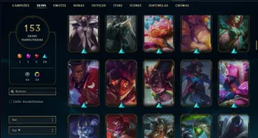 Conta ouro 4 com TODOS os champs e 153 skins ( MAIN ADC )