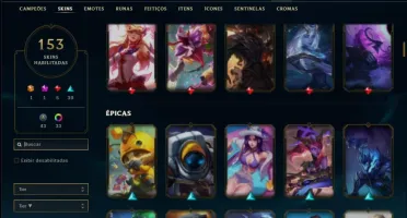 Conta ouro 4 com TODOS os champs e 153 skins ( MAIN ADC )