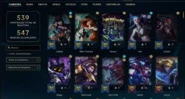 Conta ouro 4 com TODOS os champs e 153 skins ( MAIN ADC )