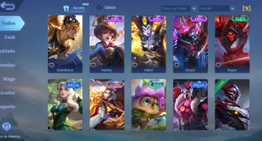 Conta Mobile Legends - 118 heróis, 272 skins