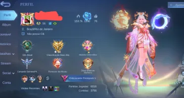 Conta Mobile Legends - 118 heróis, 272 skins