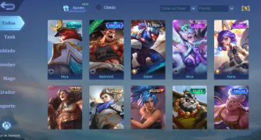 Conta Mobile Legends - 118 heróis, 272 skins