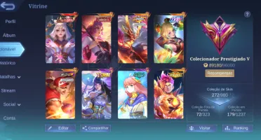 Conta Mobile Legends - 118 heróis, 272 skins
