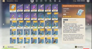 CONTA GENSHIN IMPACT - AR32 - VENTI/KEQING/ARMA TIER 5