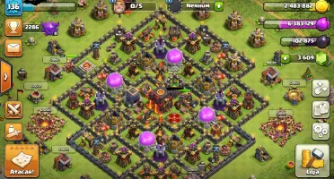 Conta Clash of Clans Cv10 Full - Heróis 32/35 + 3600 Gemas!