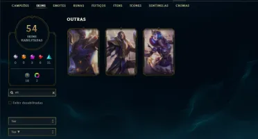 Bronze 3 com 100 Champs e 54 Skins + 2 Prestigios