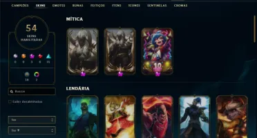 Bronze 3 com 100 Champs e 54 Skins + 2 Prestigios