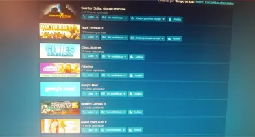 Conta Steam 7 anos de serviço, 3 mil horas de CSGO, Gta V