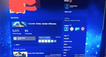Conta Steam 7 anos de serviço, 3 mil horas de CSGO, Gta V