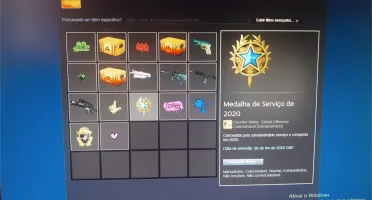 Conta Steam 7 anos de serviço, 3 mil horas de CSGO, Gta V