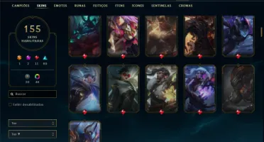 Ouro 2 com 150 Champs e 155 Skins ( MID / JG )