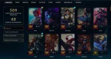 Ouro 2 com 150 Champs e 155 Skins ( MID / JG )