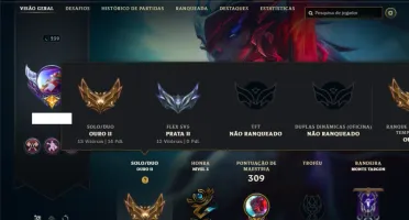 Ouro 2 com 150 Champs e 155 Skins ( MID / JG )