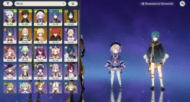 CONTA GENSHIN AR 54 COM 5 PERSONAGENS 5 ESTRELAS