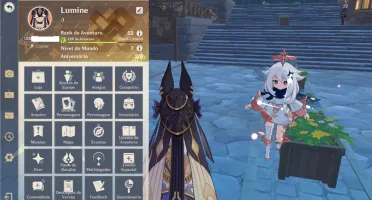 Genshin Impact Cyno, Zhongli, Yae Miko e Túmulo do lobo AR53