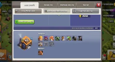 Conta de clash of clans Full cv12 e recém upada pro cv13