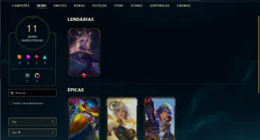 Conta Diamante 1 com 40 Champs e 11 Skins + 5 Fragmentos