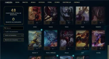 Conta Diamante 1 com 40 Champs e 11 Skins + 5 Fragmentos