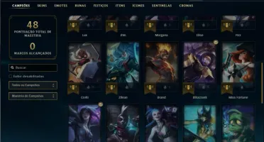Conta Diamante 1 com 40 Champs e 11 Skins + 5 Fragmentos