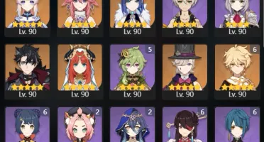Genshin Impact endgame 20 heróis 5*, 9 armas 5*, 27 resinas