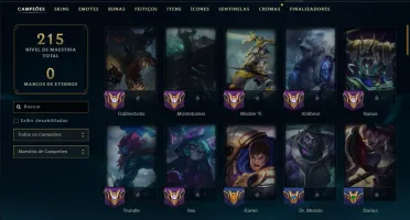 Bronze 1 com 80 Champs e 13 Skins ( Mais de 50 Jogos )