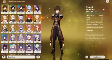 genshin impact AR 57 - 13 personagens 5*