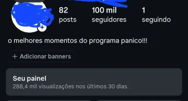 Conta instagram com 100k de seguidores reais