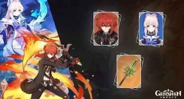 CONTA KOKOMI + DILUC + LANÇA DE JADE / AR 7 / GENSHIN IMPACT