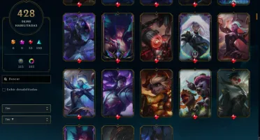 Conta lol final de 2015, com 428 skins, Esmeralda I e +