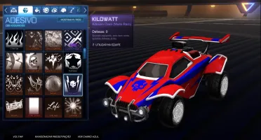 conta rocket league com varios itens e carros