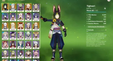 Conta Genshin Ar 53 - Ayaka, Neuvillette, Kazuha, Klee